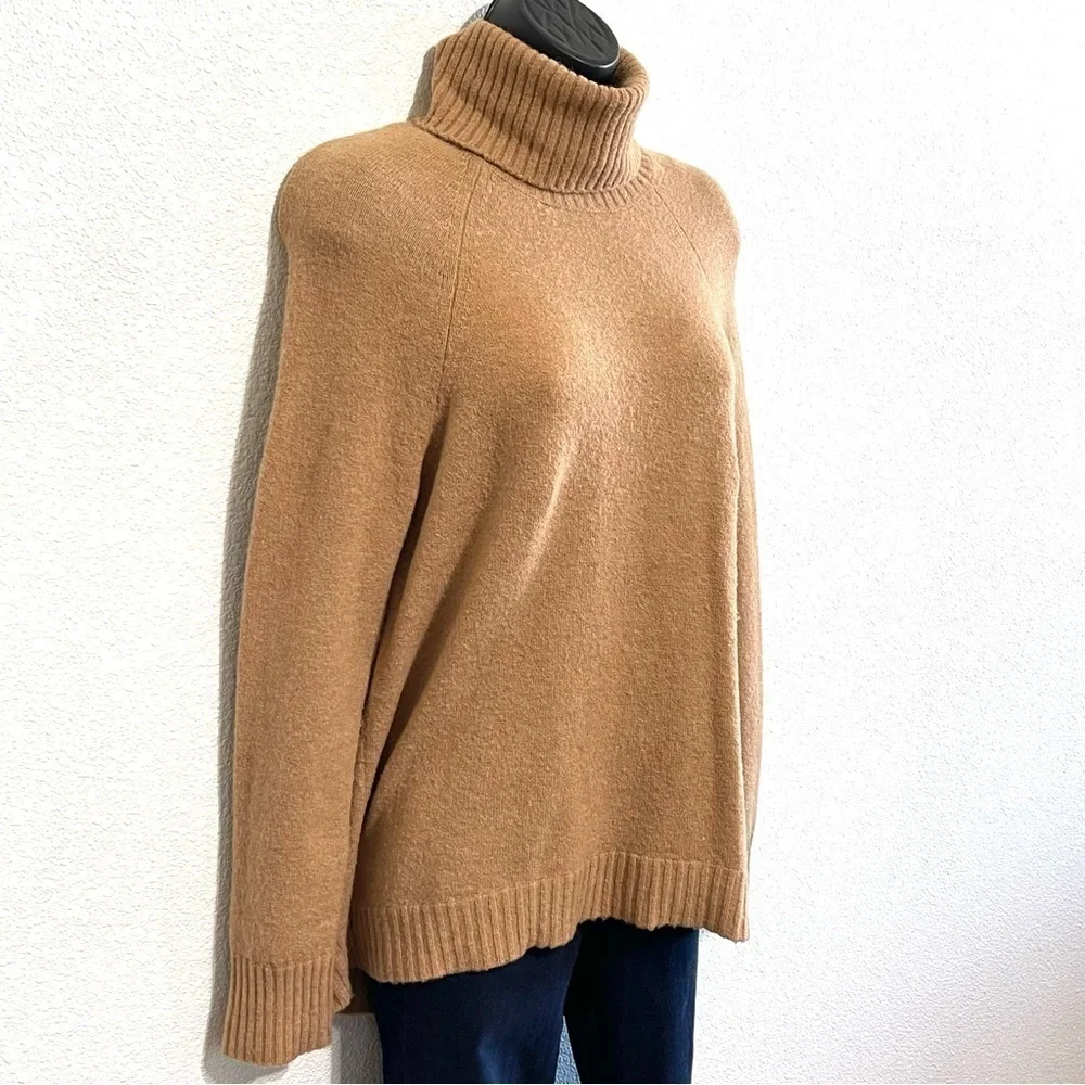 J. Crew Woman Brown WOOL Turtleneck Sweater Size XS